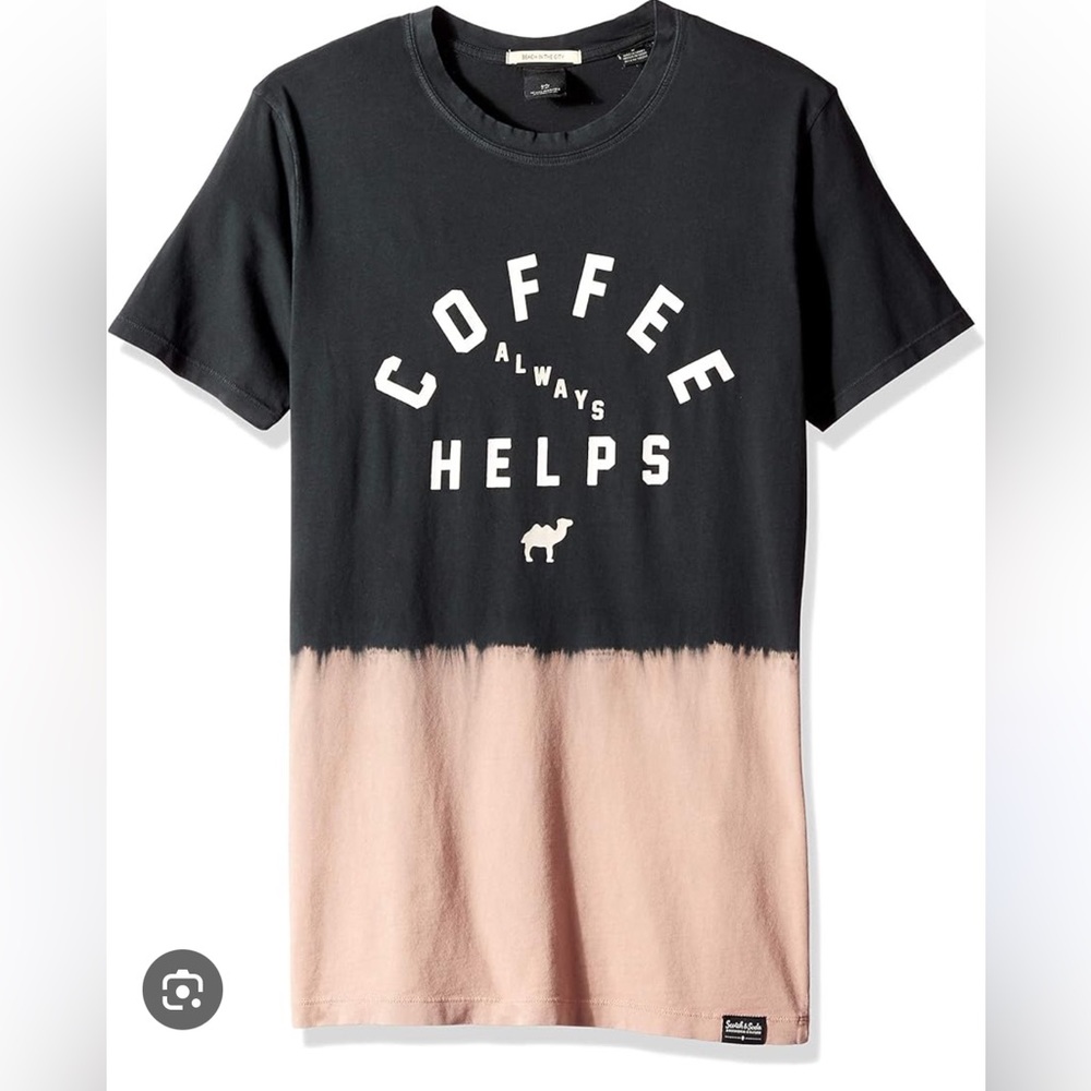 Graphic dip dye t shirt